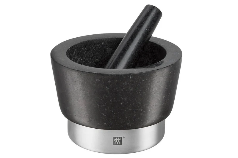 Mortier et pilon Zwilling Spices en granit noir diamètre 15cm
