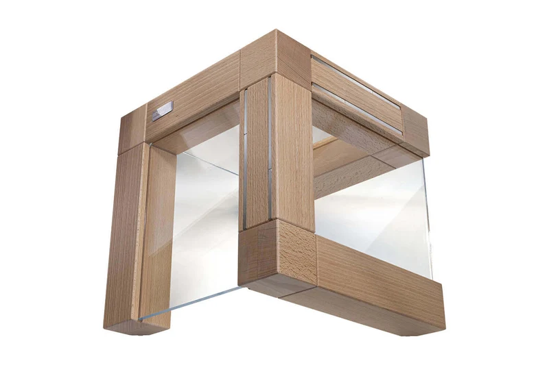 Bloc vide Artelegno Grand Prix en bois et plexiglass pour 10 couteaux de cuisine