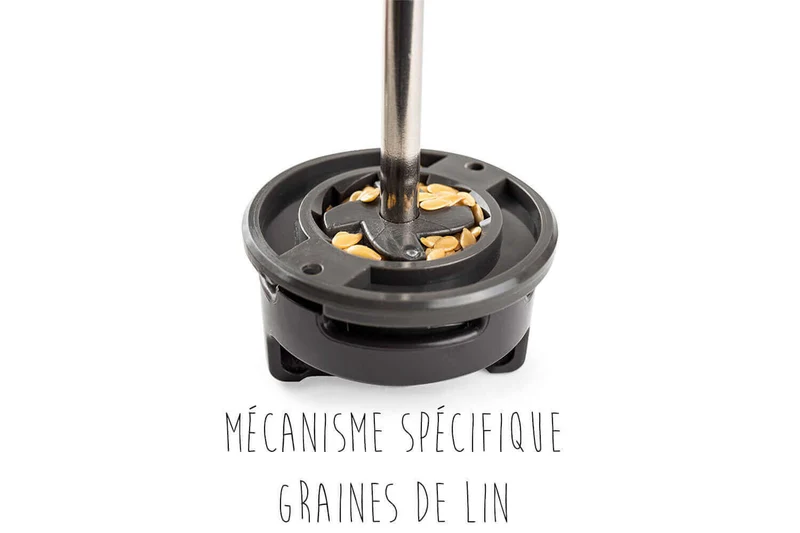 Moulin à graines de lin manuel Peugeot Isen en bois et inox 13cm