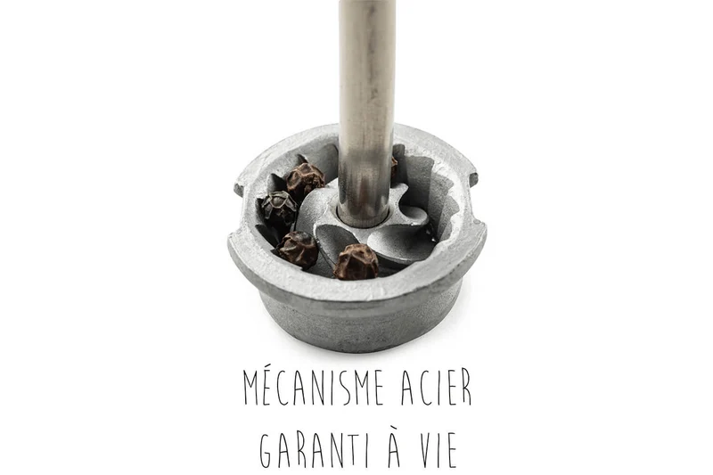 Moulin à poivre manuel Peugeot Daman U Select en acrylique et inox