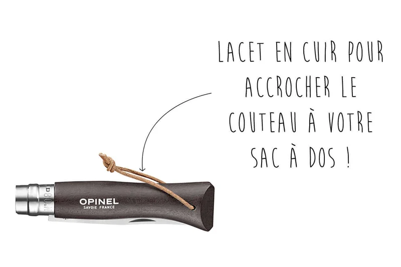 Couteau Opinel N°08 Baroudeur lame 8,5cm manche brun noir