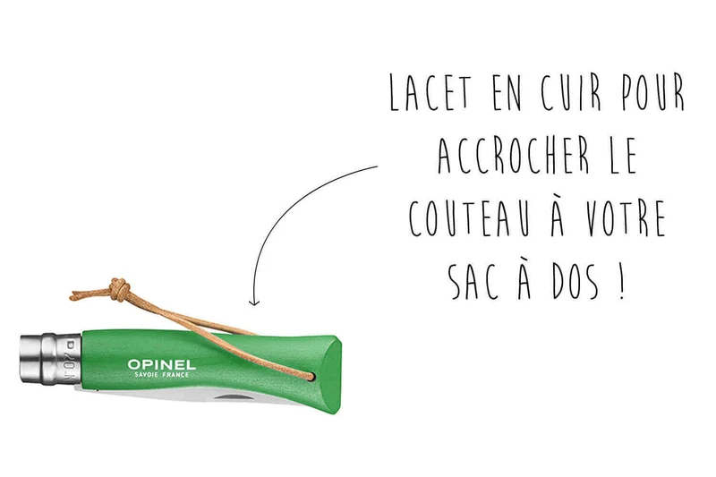 Couteau Opinel N°07 Baroudeur lame 8cm manche vert prairie