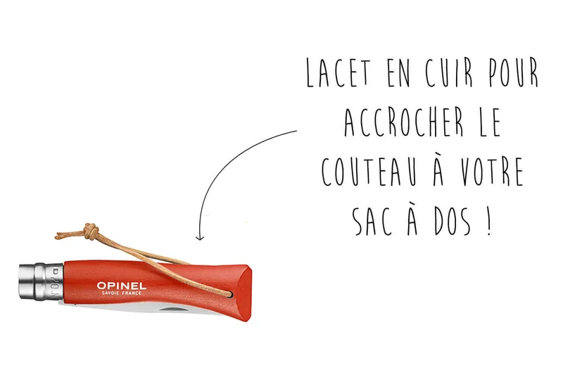 Couteau Opinel N°07 Baroudeur lame 8cm manche orange