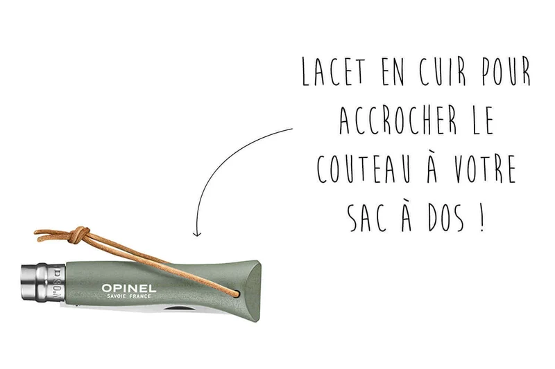 Couteau Opinel N°06 Baroudeur lame 7cm manche sauge