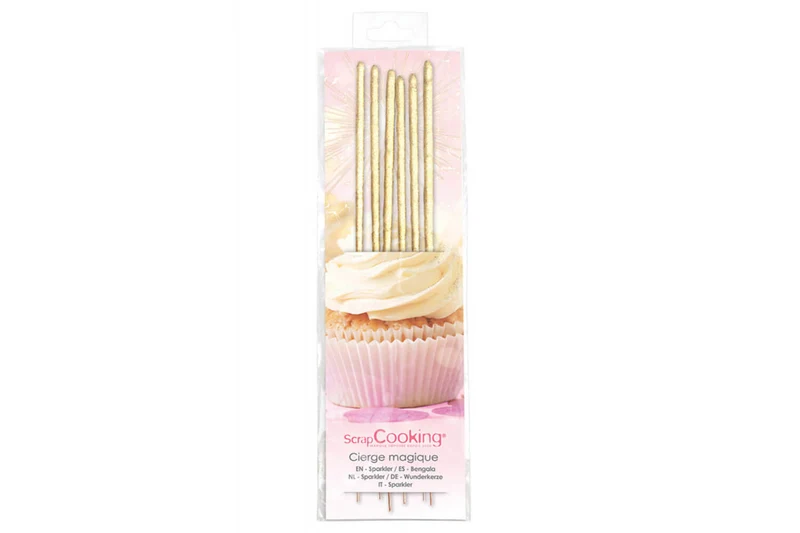 Set de 6 cierges magiques Scrapcooking dorés