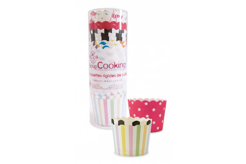 Boite 25 caissettes rigides de cuisson Scrapcooking 6x4,5cm
