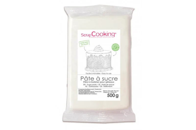 Pâte à sucre blanche Scrapcooking 500g