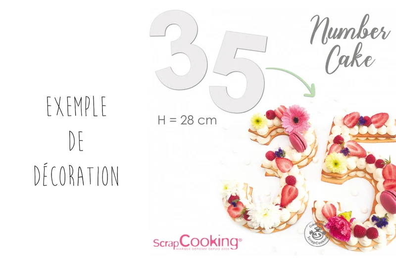 Kit number cake Scrapcooking 9 chiffres - Réutilisable