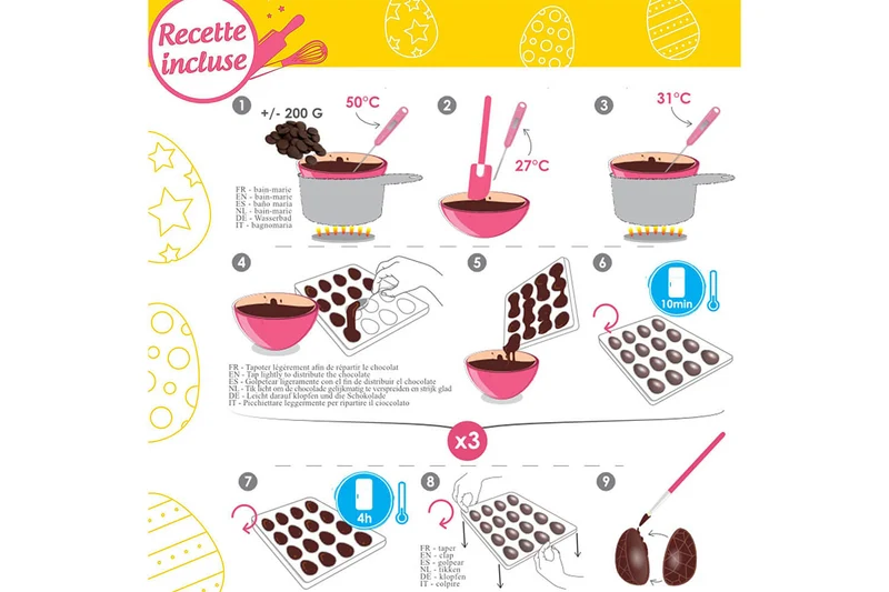 Moule à chocolat rigide Scrapcooking - Pâques