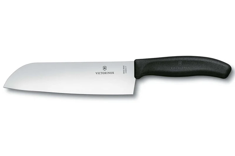 Couteau santoku Victorinox SwissClassic 17cm noir sur carte