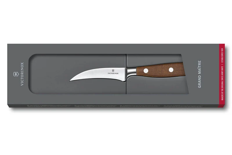 Couteau bec d'oiseau Victorinox Grand Maître Wood forgé 8cm manche érable
