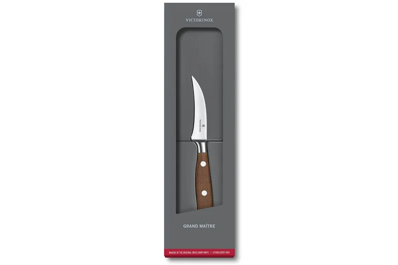 Couteau bec d'oiseau Victorinox Grand Maître Wood forgé 8cm manche érable