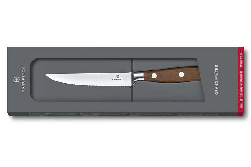 Couteau à steak Victorinox Grand Maître Wood forgé 12cm manche érable