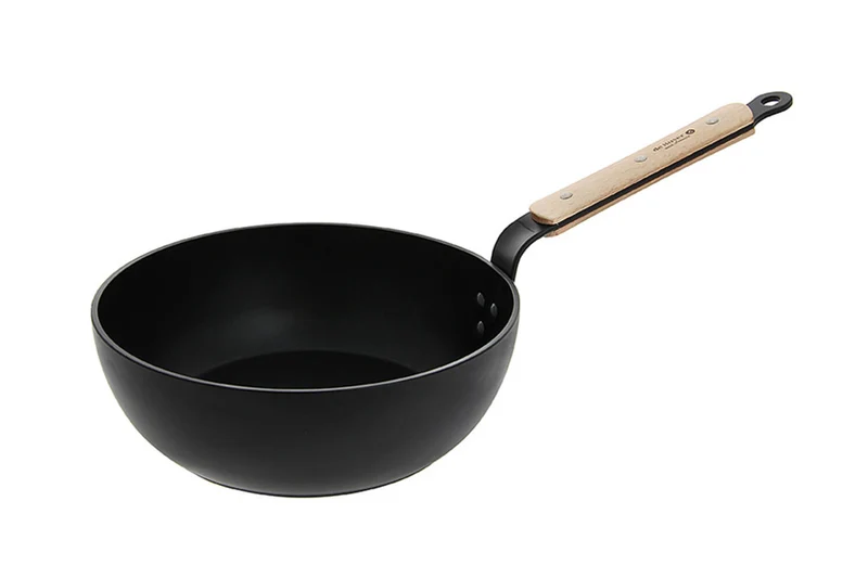 Sauteuse bombée antiadhésive De Buyer Choc B Bois en aluminium forgé et manche en hêtre