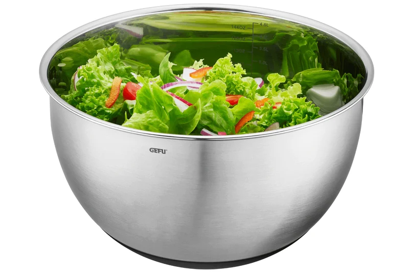 Bol Gefu Muovo en acier inoxydable diamètre 24cm avec couvercle hermétique