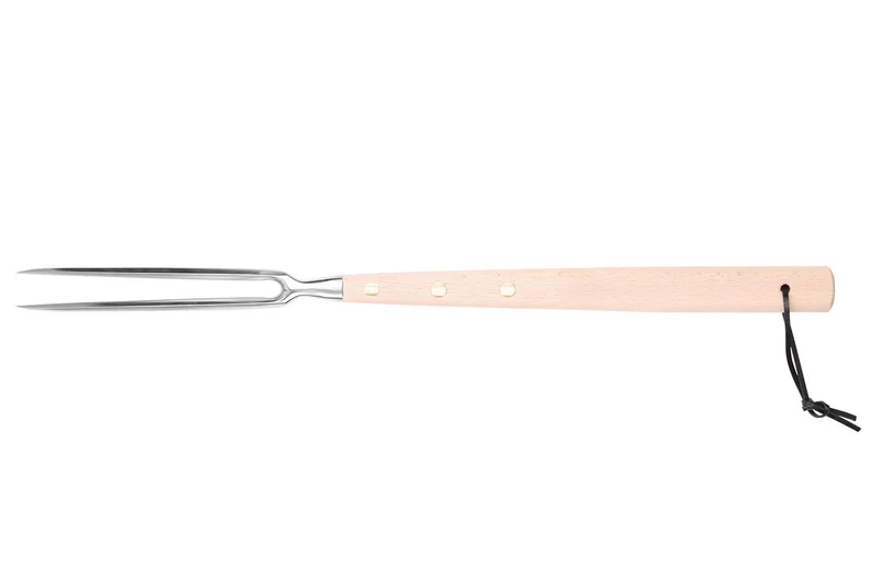 Fourchette de service pour barbecue Au Nain 48cm en hêtre