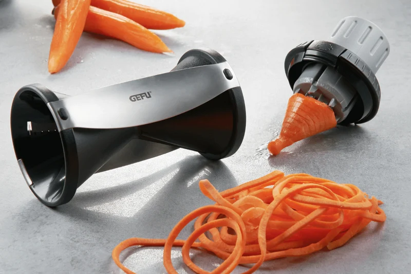 Taille-légumes Gefu Spirelli 2.0 en acier inox et polymère