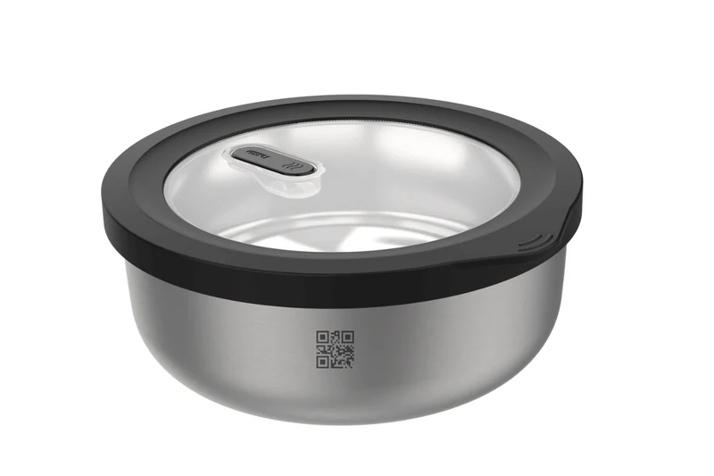Boîte de conservation Gefu Provido ronde 1000ml en acier inox