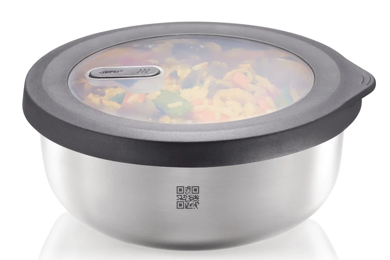 Boîte de conservation Gefu Provido ronde 1000ml en acier inox