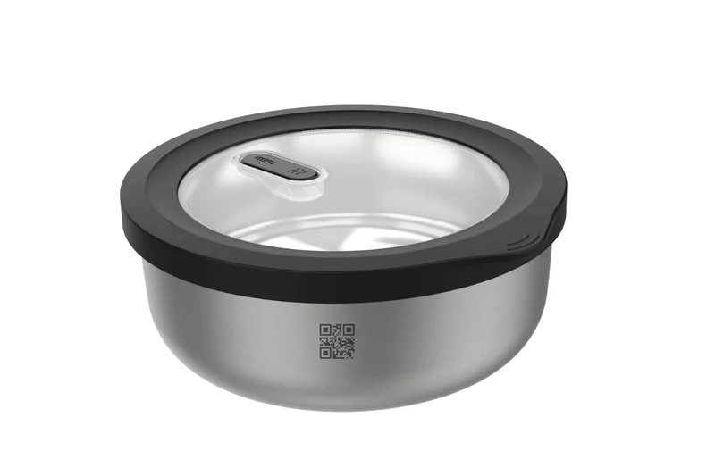 Boîte de conservation Gefu Provido ronde 500ml en acier inox