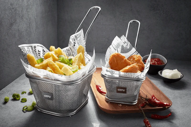 Mini-panier de service Gefu pour barbecue en inox