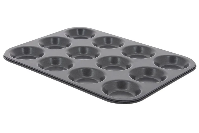 Plaque 12 tartelettes rondes De Buyer en acier anti-adhésif