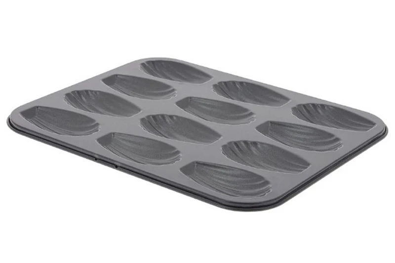 Plaque 12 madeleines De Buyer en acier anti-adhésif