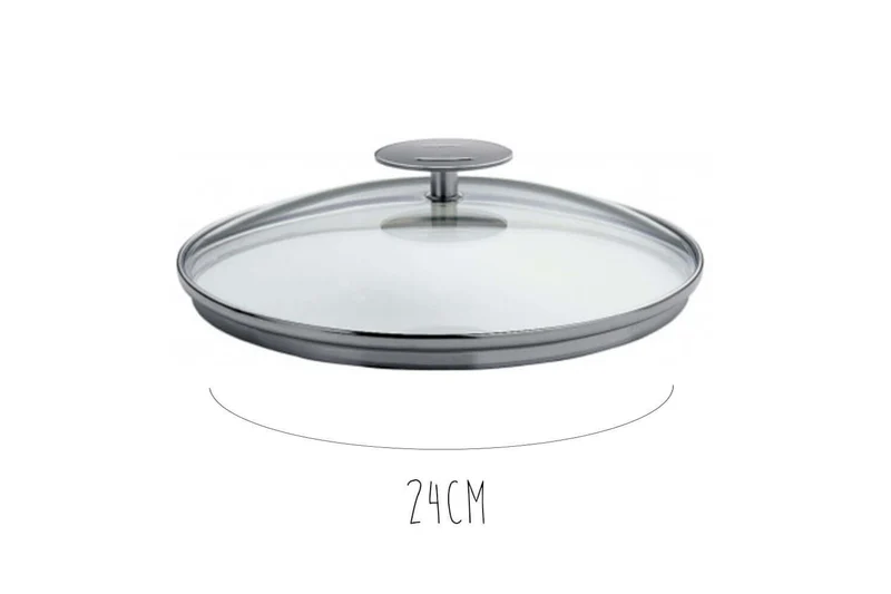 Couvercle en verre bombé Cristel Platine