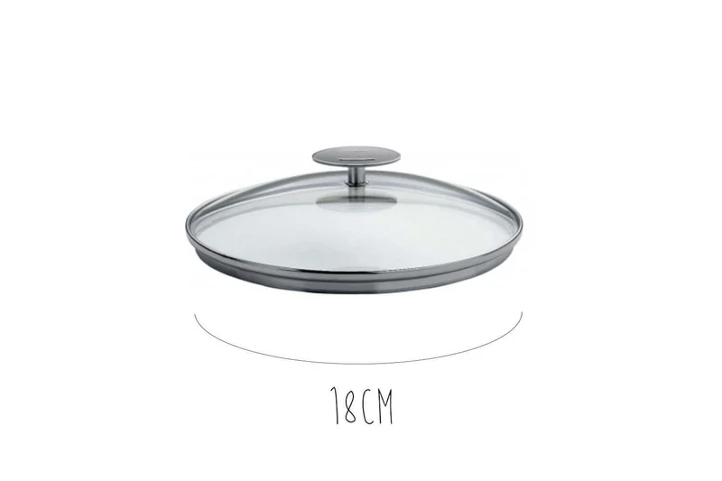 Couvercle en verre bombé Cristel Platine