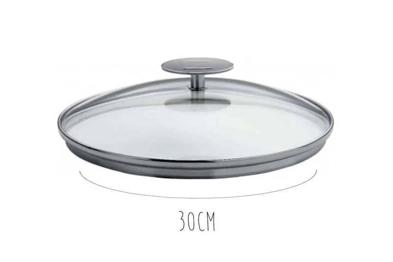 Couvercle en verre bombé Cristel Platine