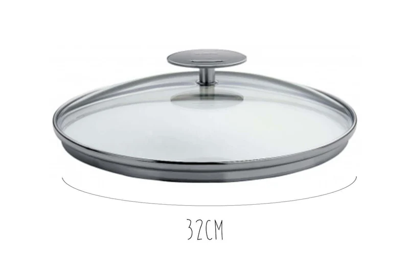 Couvercle en verre bombé Cristel Platine