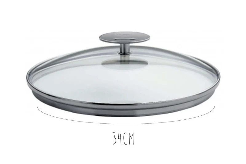 Couvercle en verre bombé Cristel Platine