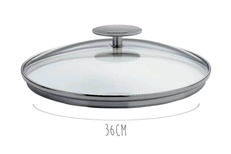 Couvercle en verre bombé Cristel Platine