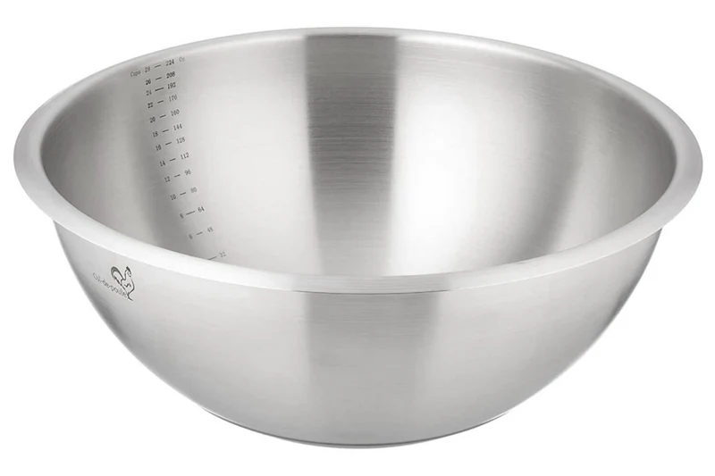 Bassine patissière demi sphère De Buyer Cul-de-Poule inox revêtement silicone