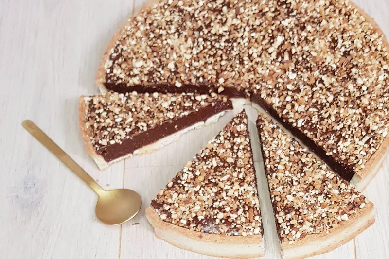 Cercle à tarte perforé inox De Buyer Valrhona bord droit hauteur 2cm