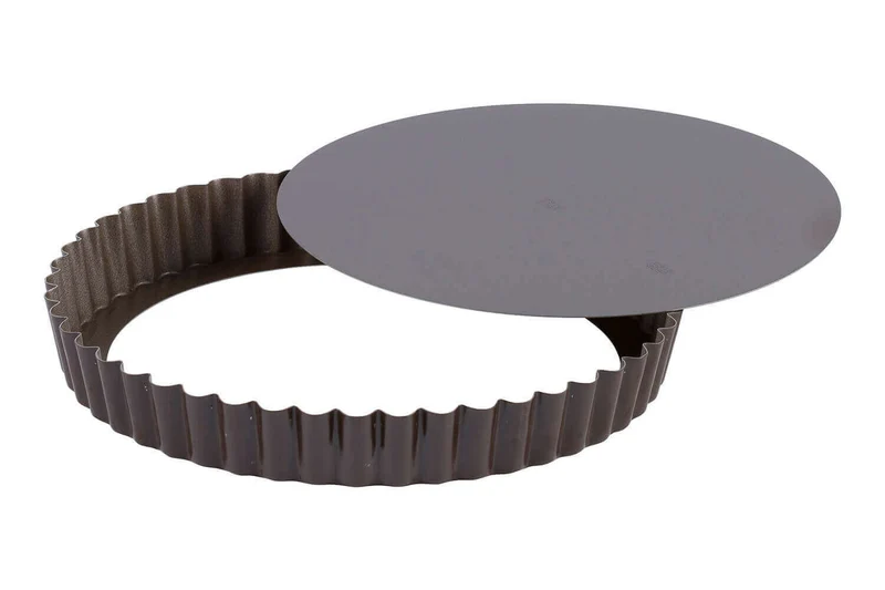 Tourtière ronde cannelée Gobel anti-adhérent fond mobile