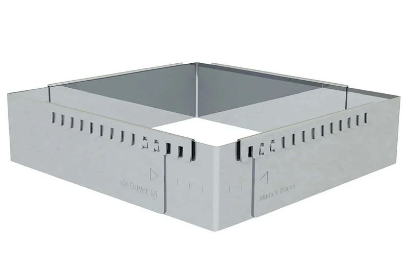 Cadre à entremets extensible rectangle De Buyer en inox