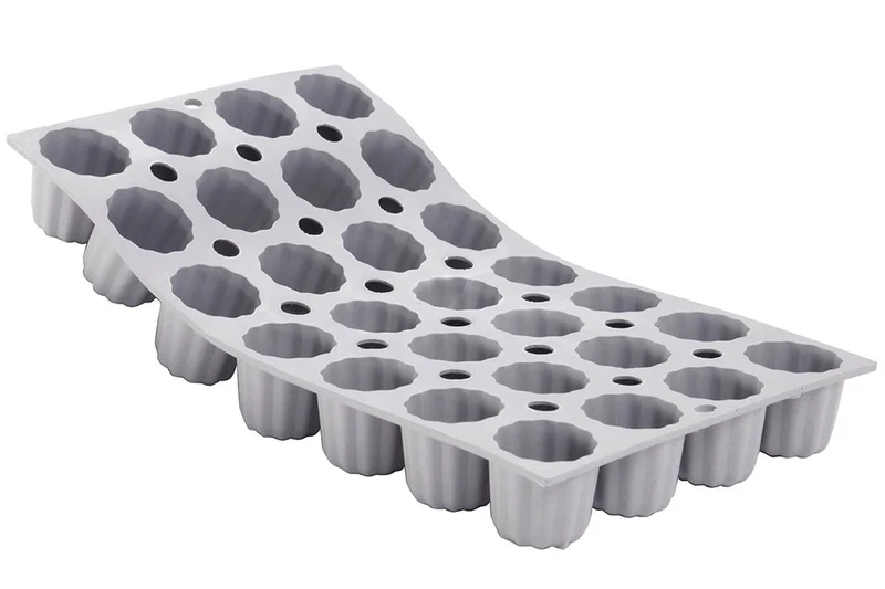 Moule à mini cannelés bordelais en silicone De Buyer Elastomoule 20 ou 28 alvéoles