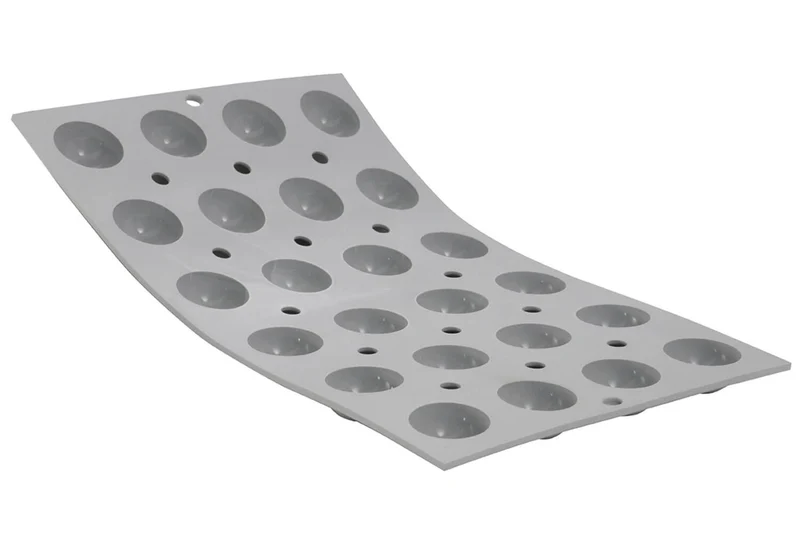 Moule mini demi sphères en silicone De Buyer Elastomoule 20 ou 24 empreintes