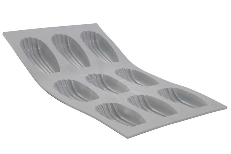 Plaque à madeleines en silicone De Buyer Elastomoule 8 ou 9 alvéoles