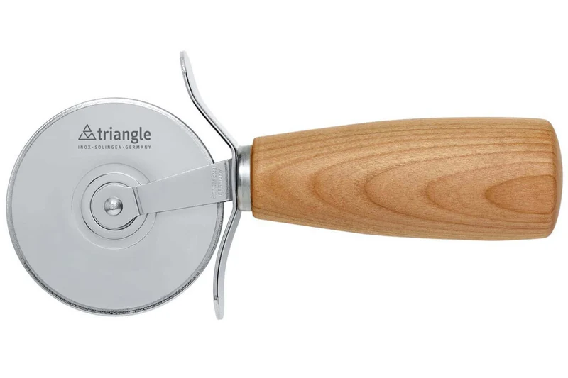 Roulette à pizza Triangle manche bois + coffret