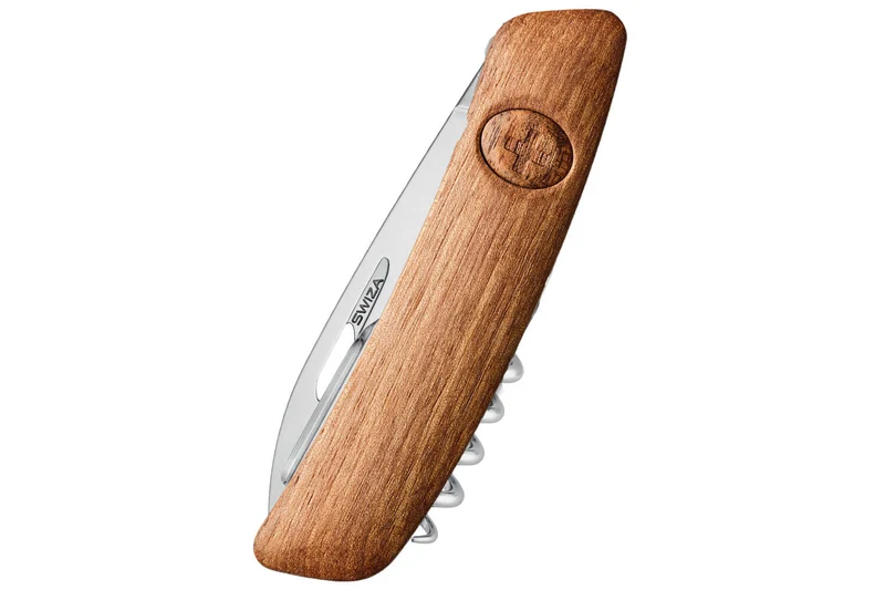 Couteau multifonction SWIZA D03 bois noyer 11 fonctions 95mm