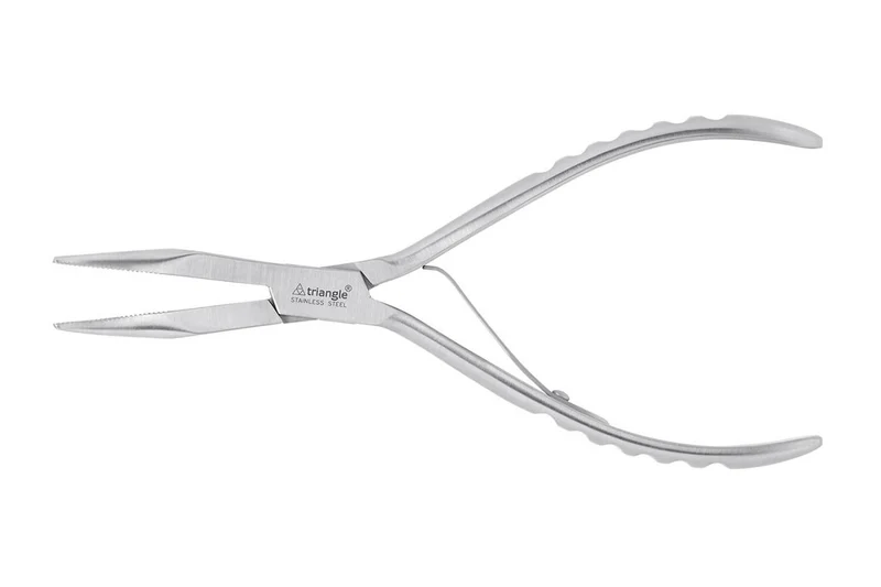 Pince à arêtes coudée Triangle acier inox 20cm