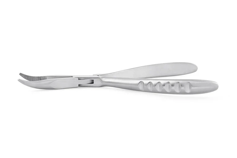 Pince à arêtes coudée Triangle acier inox 20cm