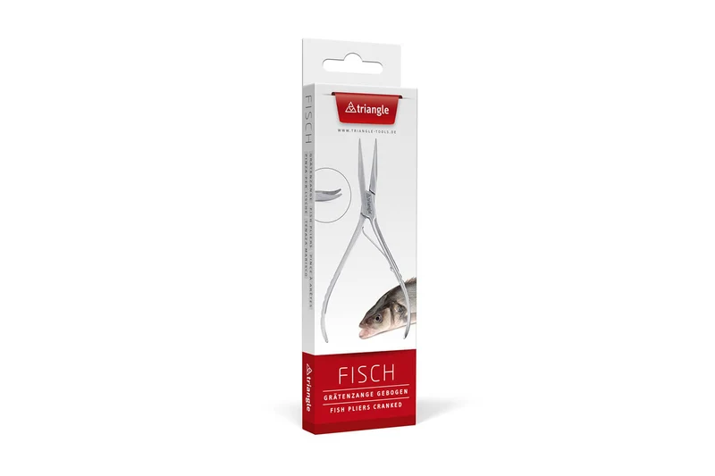 Pince à arêtes coudée Triangle acier inox 20cm