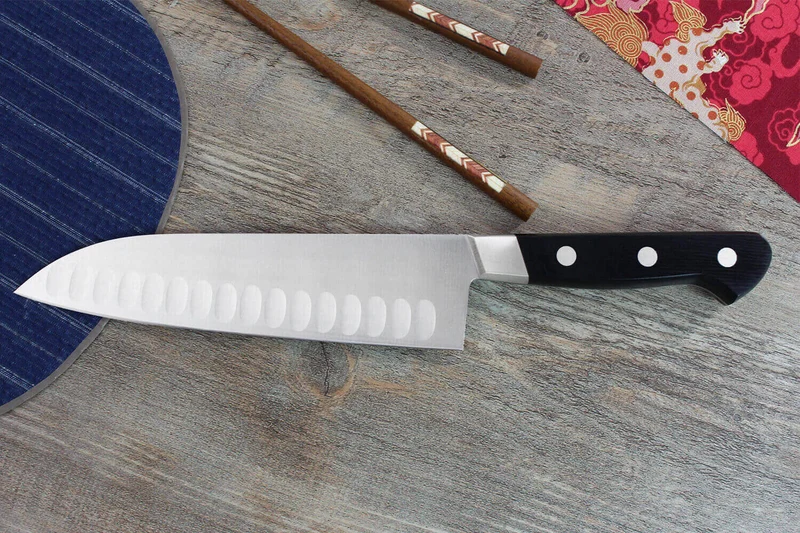 Couteau santoku japonais Misono UX10 alvéolé 18cm