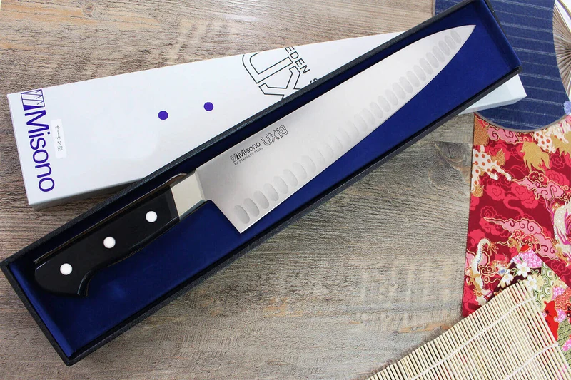 Couteau de chef japonais Misono UX10 alvéolé 30cm
