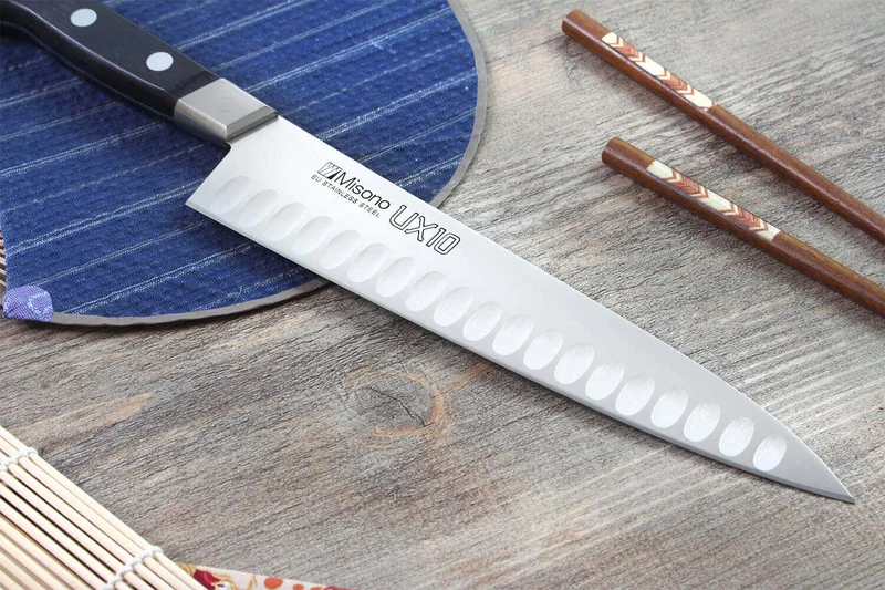 Couteau de chef japonais Misono UX10 alvéolé 21cm