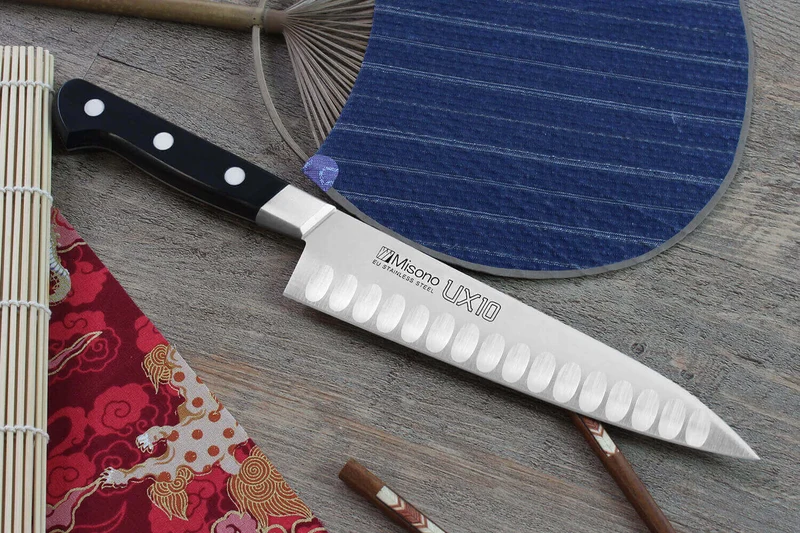 Couteau de chef japonais Misono UX10 alvéolé 18cm