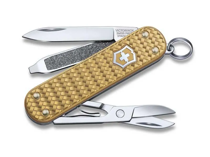 Couteau victorinox classic precious alox brass gold 58mm